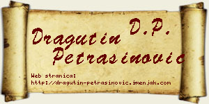 Dragutin Petrašinović vizit kartica